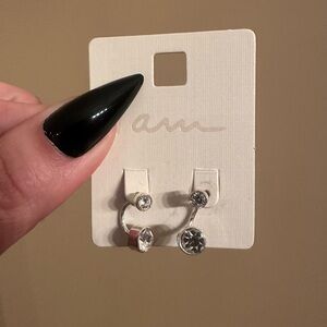 Elegant Sterling Silver Double Hole Earrings